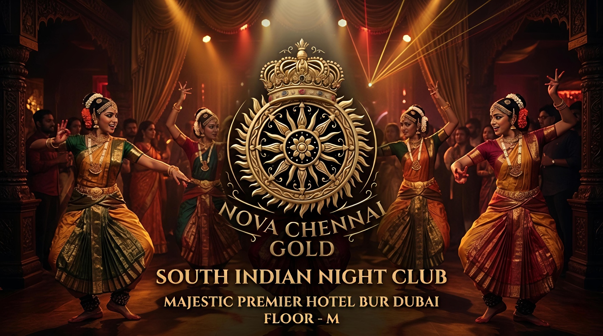Nova Chennai Gold dancers and branding